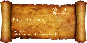 Mojszin Luca névjegykártya